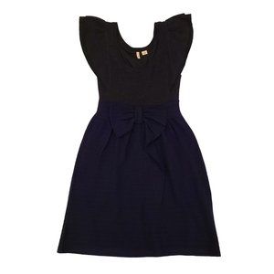 Anthropologie Moth Wool Blend Navy Knit Dress Women's Size M
